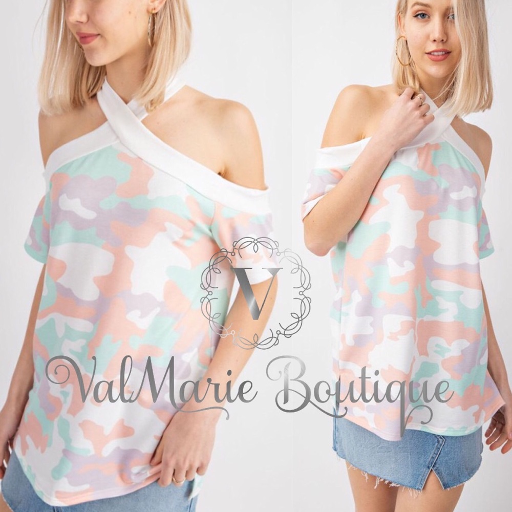 SHERBET SUNRISE pastel Camo top - Picture 5 of 7